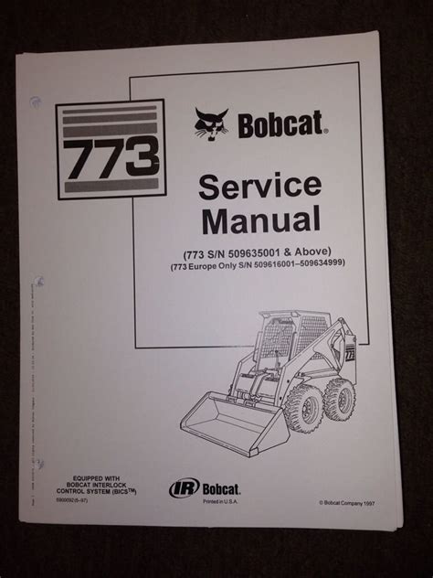 bobcat skid steer 773 service manual|difference between 753 and 773.